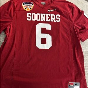 Nike Crimson Sooners Jersey with White Accents